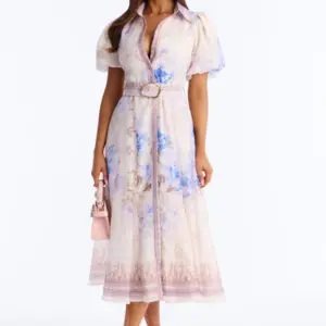 Dawn Floral Chiffon Midi Dress