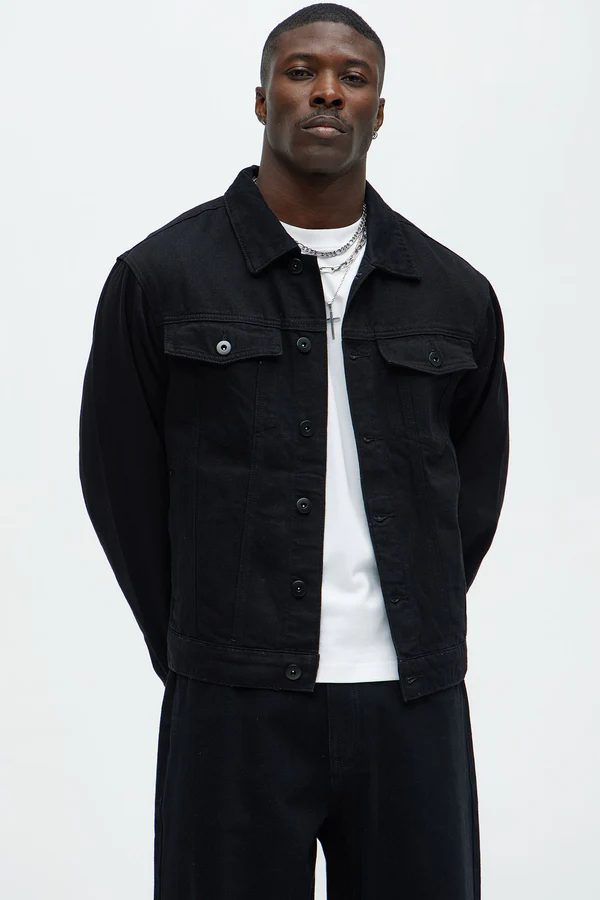 Black Cobain Denim Jacket