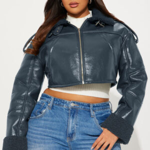 Bad Influence Cropped Leather Jacket