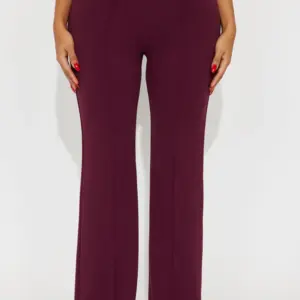 Victoria High Waisted Dress Pants - Burgundy