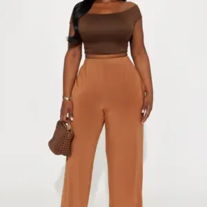 Kyandra Wide Leg Pant - Mocha