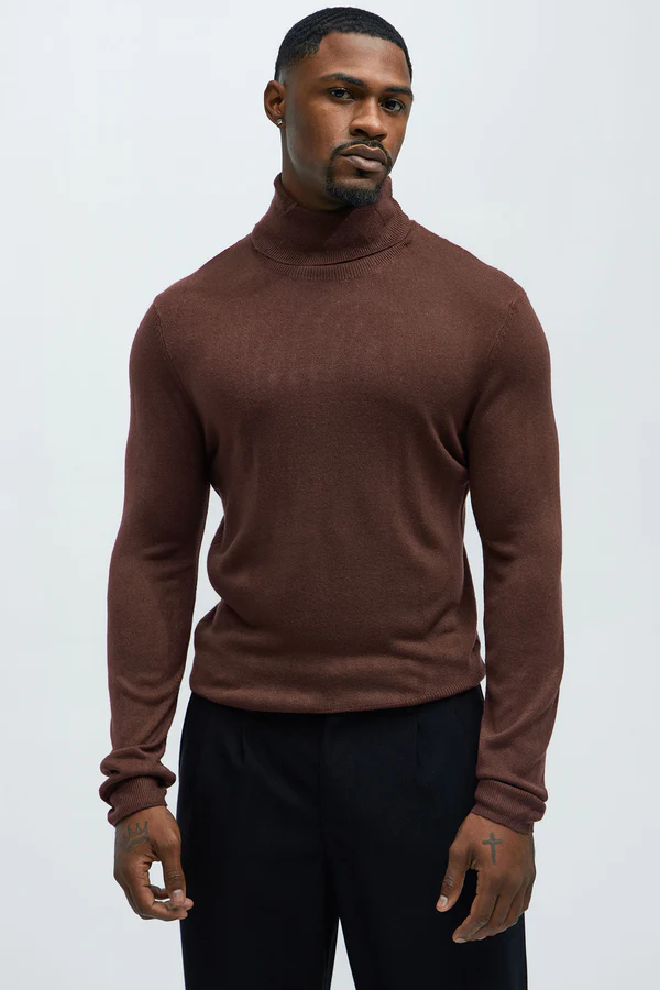 DeAngelo Chocolate Turtleneck