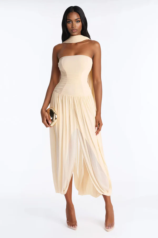 Maeve Draped Corset Gown